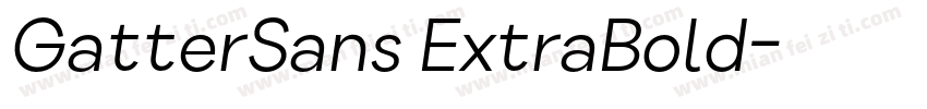 GatterSans ExtraBold字体转换